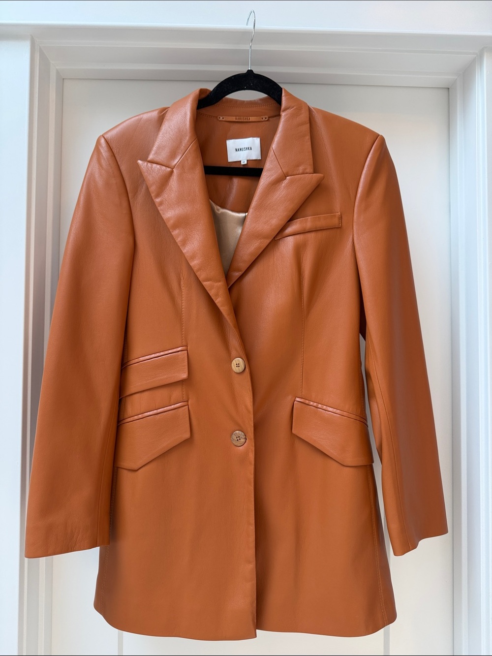 Nanushka Hathi vegan leather blazer jacket